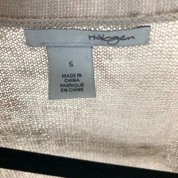 Halogen Lightweight Linen Blend Beige Cardigan Size: S - Picture 3 of 10